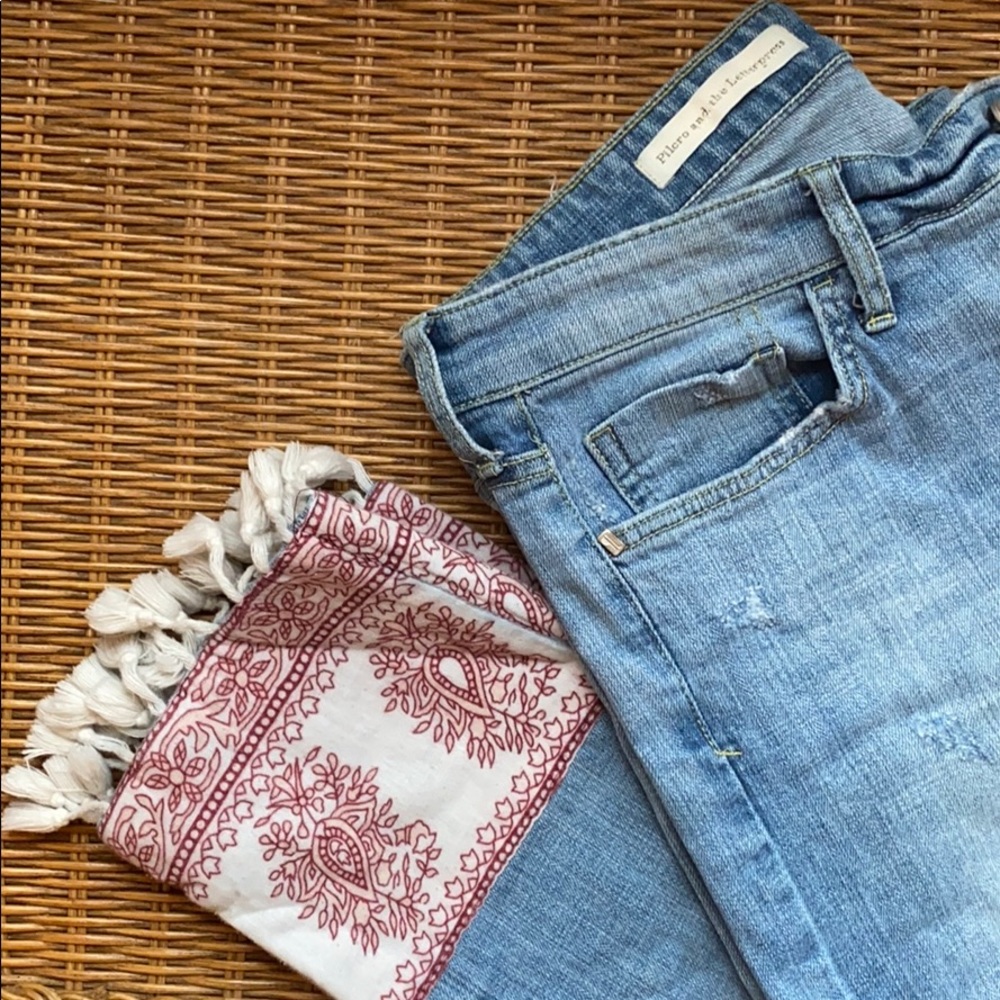 Anthropologie Pilcro Tasseled Jeans